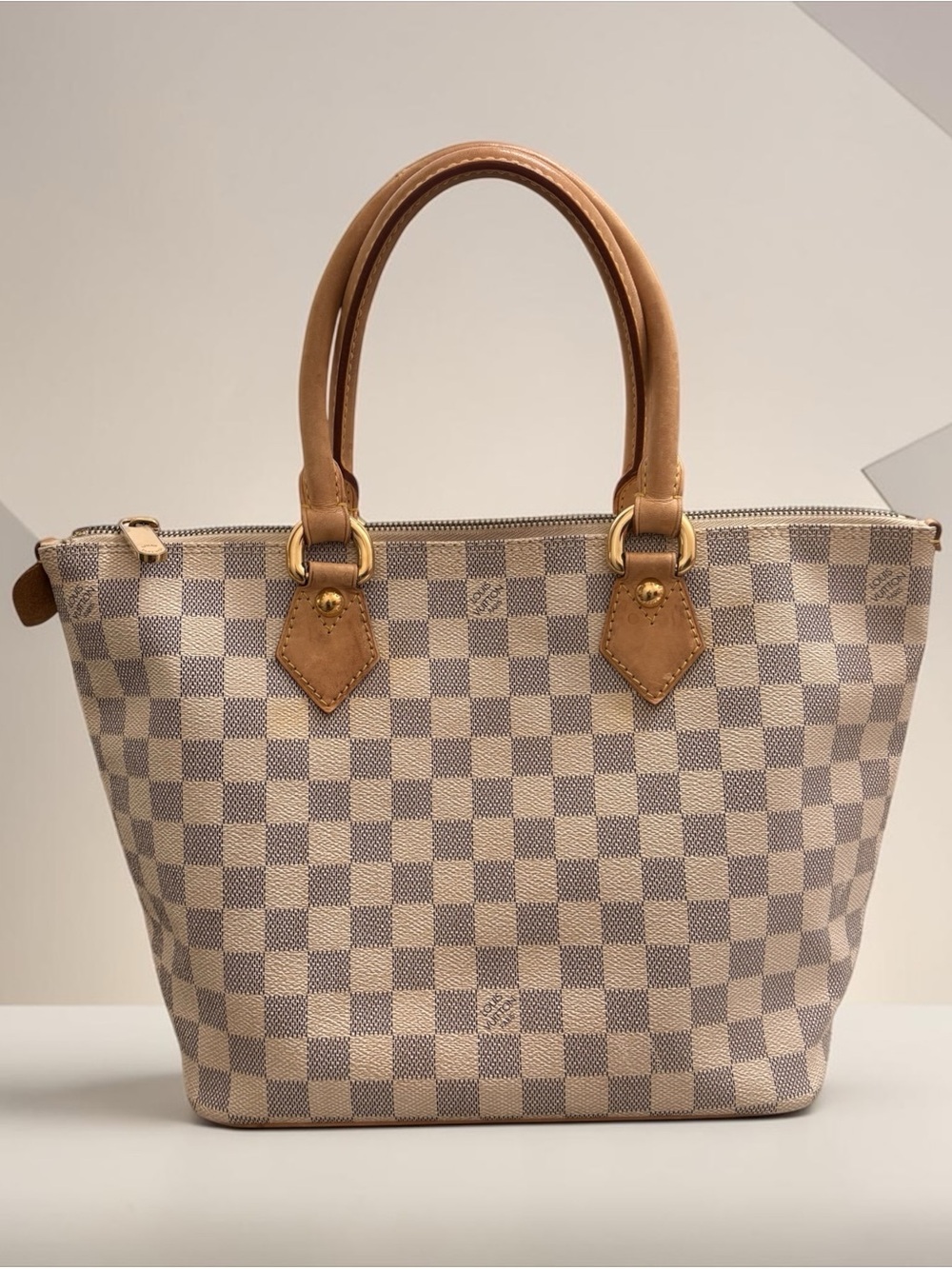 LOUIS VUITTON Saleya Tote Bag Damier Canvas Azur